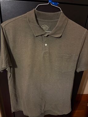 St. John's Bay Olive Green Polo with Chest Pocket